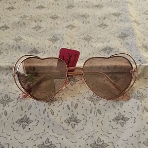 Betsey Johnson Heart-Framed Sunglasses